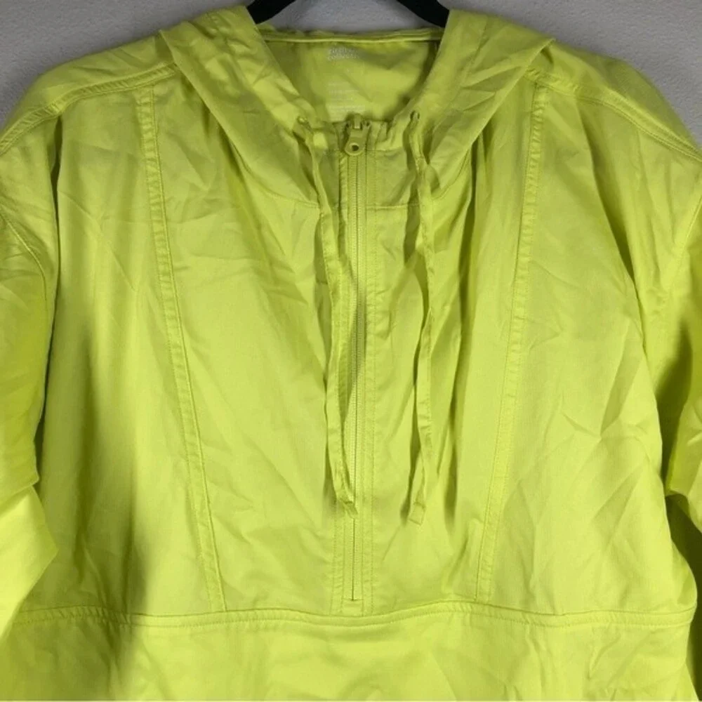 Girlfriend Collective Men’s Neon Half-Zip Huddle Windbreaker Jacket Size 3 XS